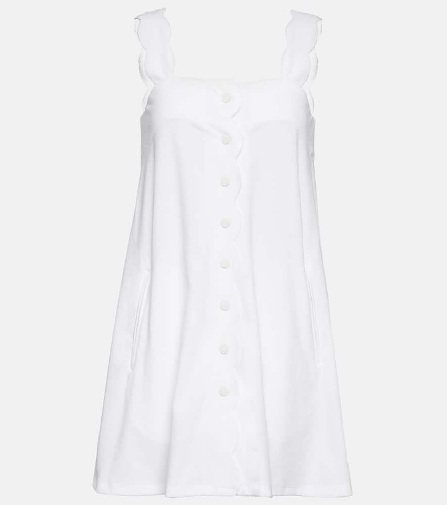 Marysia Scalloped cotton blend minidress