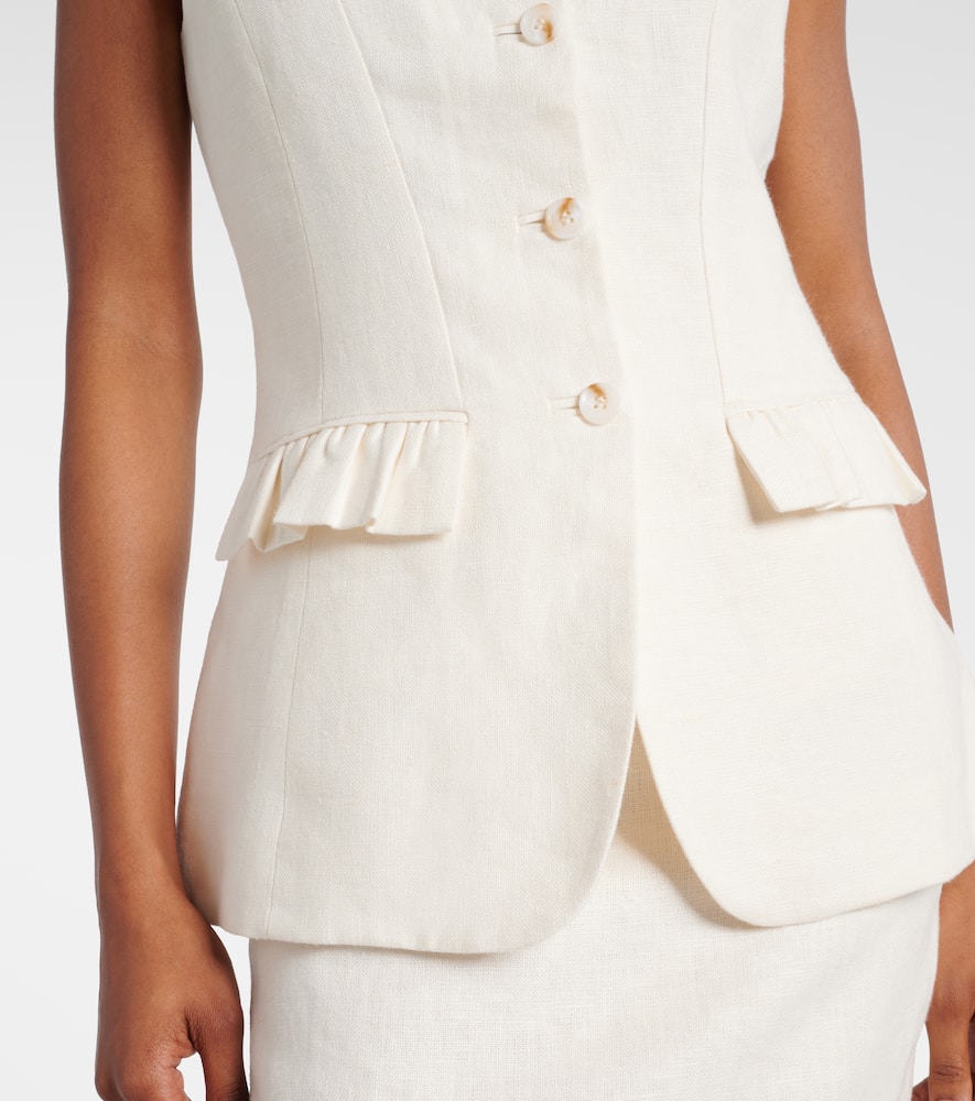 Matilda ruffled linen vest