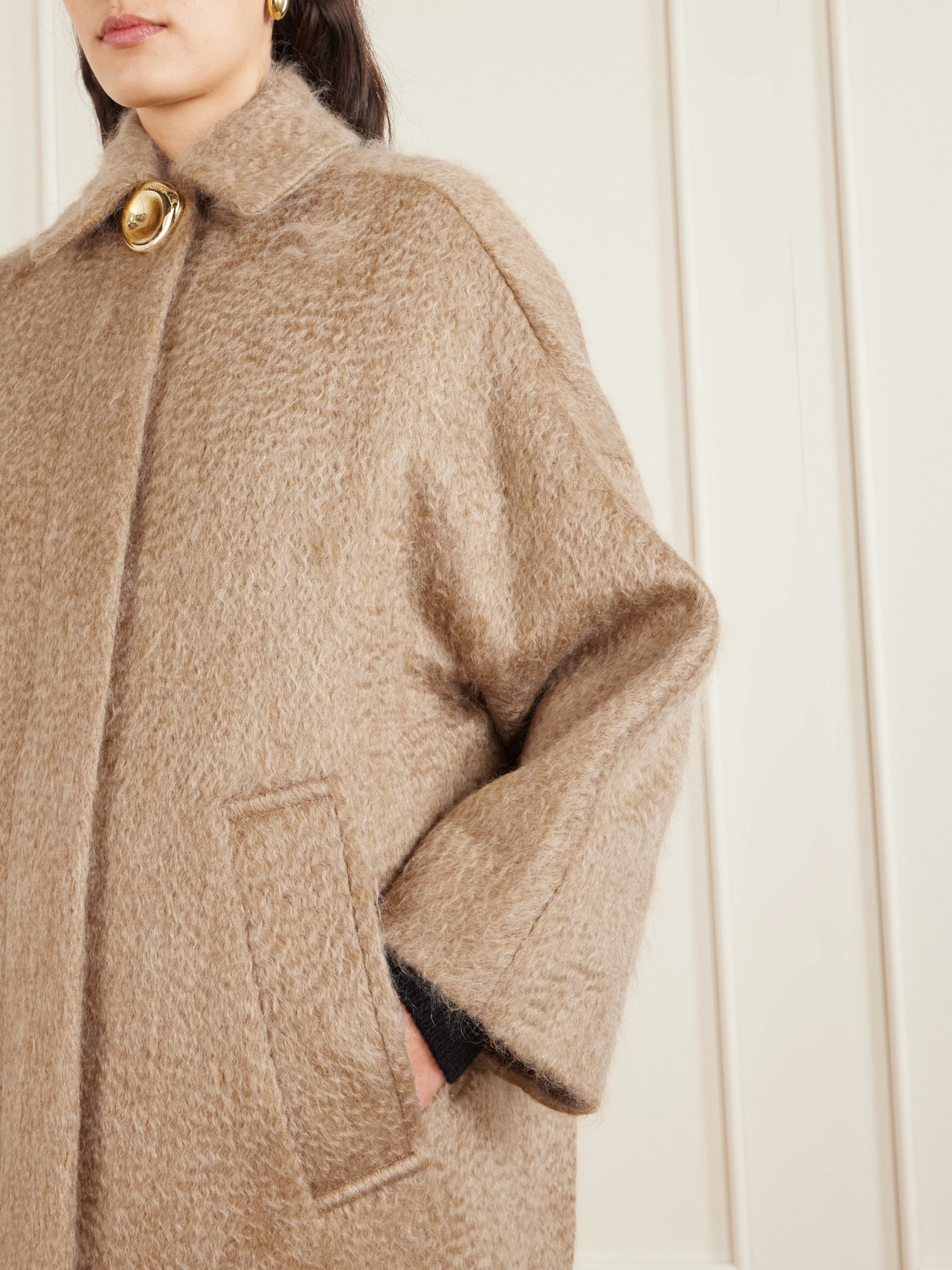 Alger Brushed Wool And Mohair-blend Coat - Neutrals