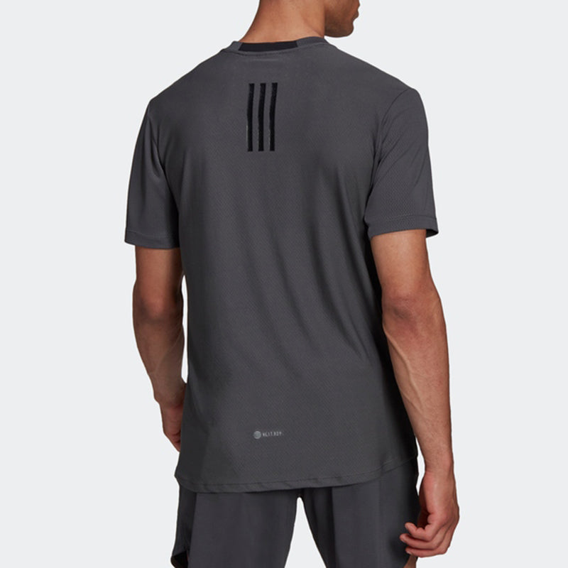 Men's Solid Color Round Neck Short Sleeve Black T-Shirt