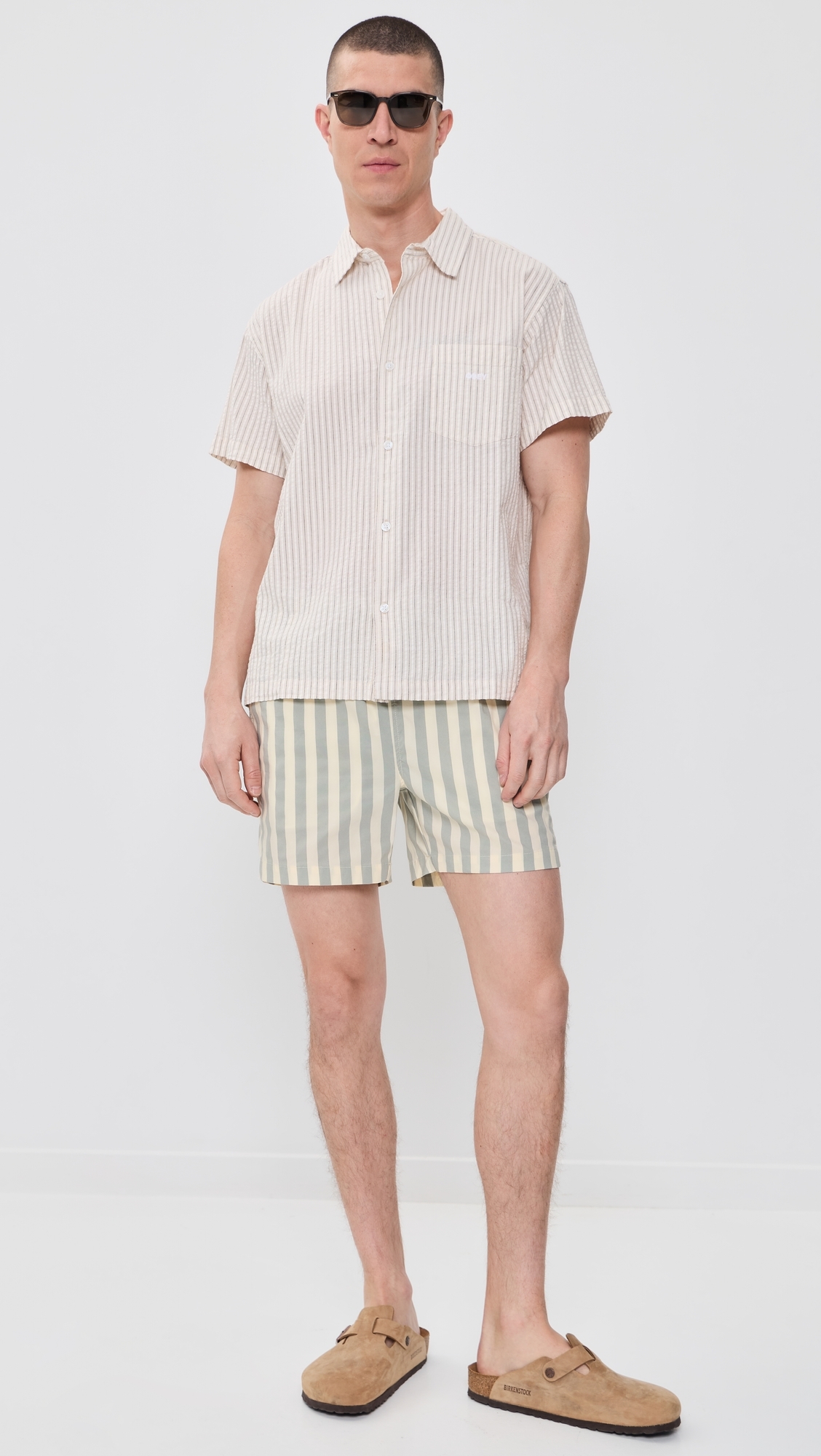 Charles Swim Trunks 5 Sea Glass/Cream
