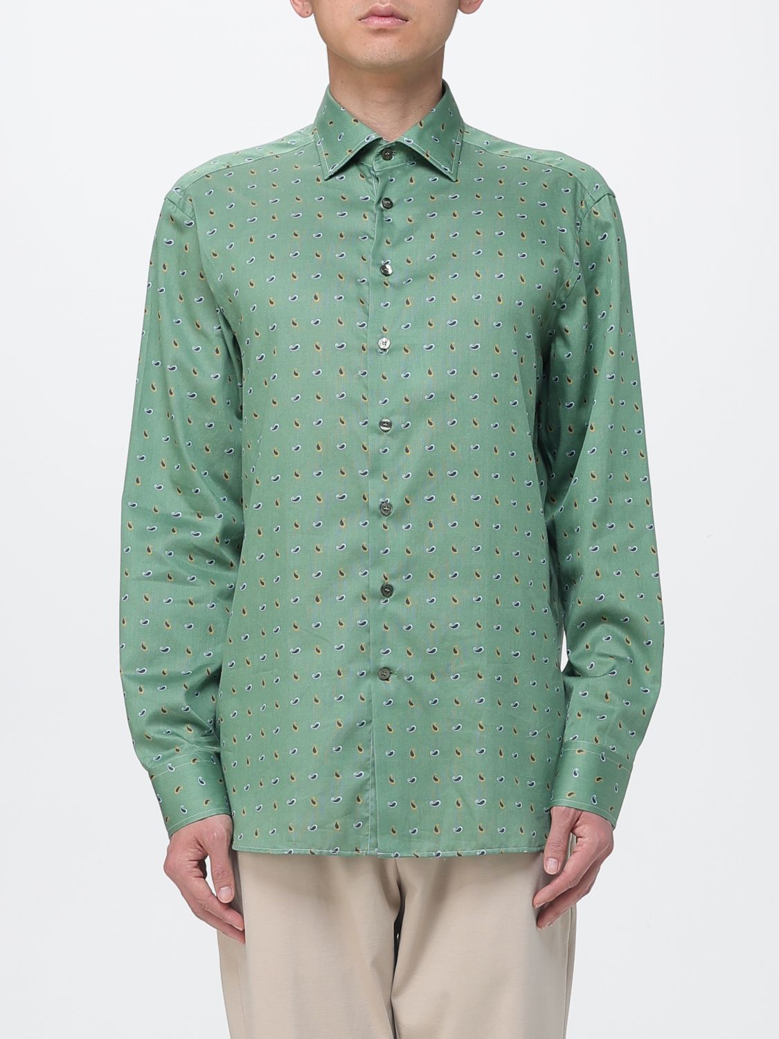 Shirt Men color Green