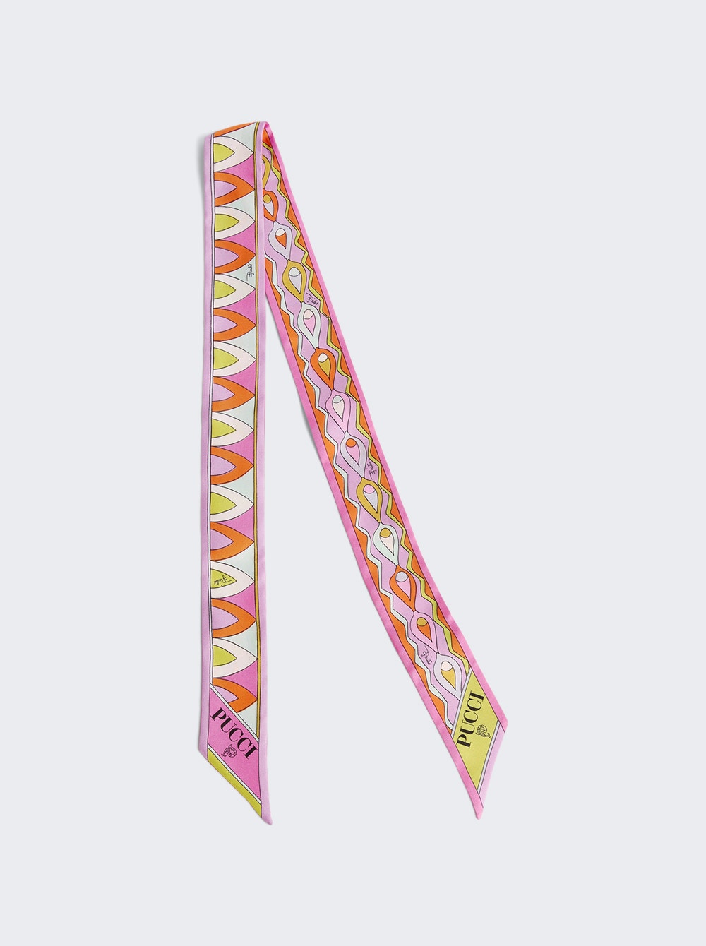 Mixed Print Silk Twill Bandeau Scarf Multicolor