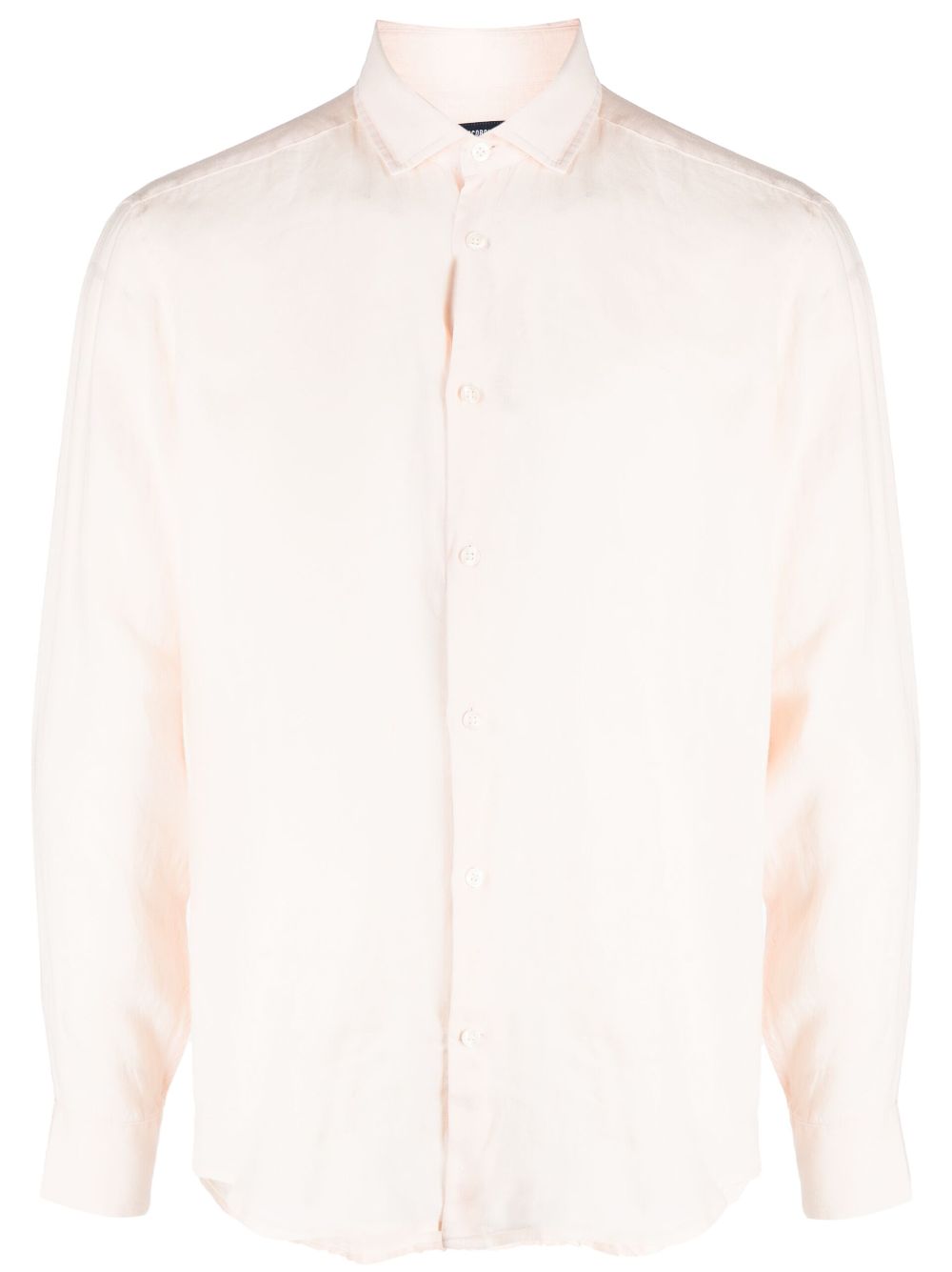 Long-sleeved linen shirt - Pink