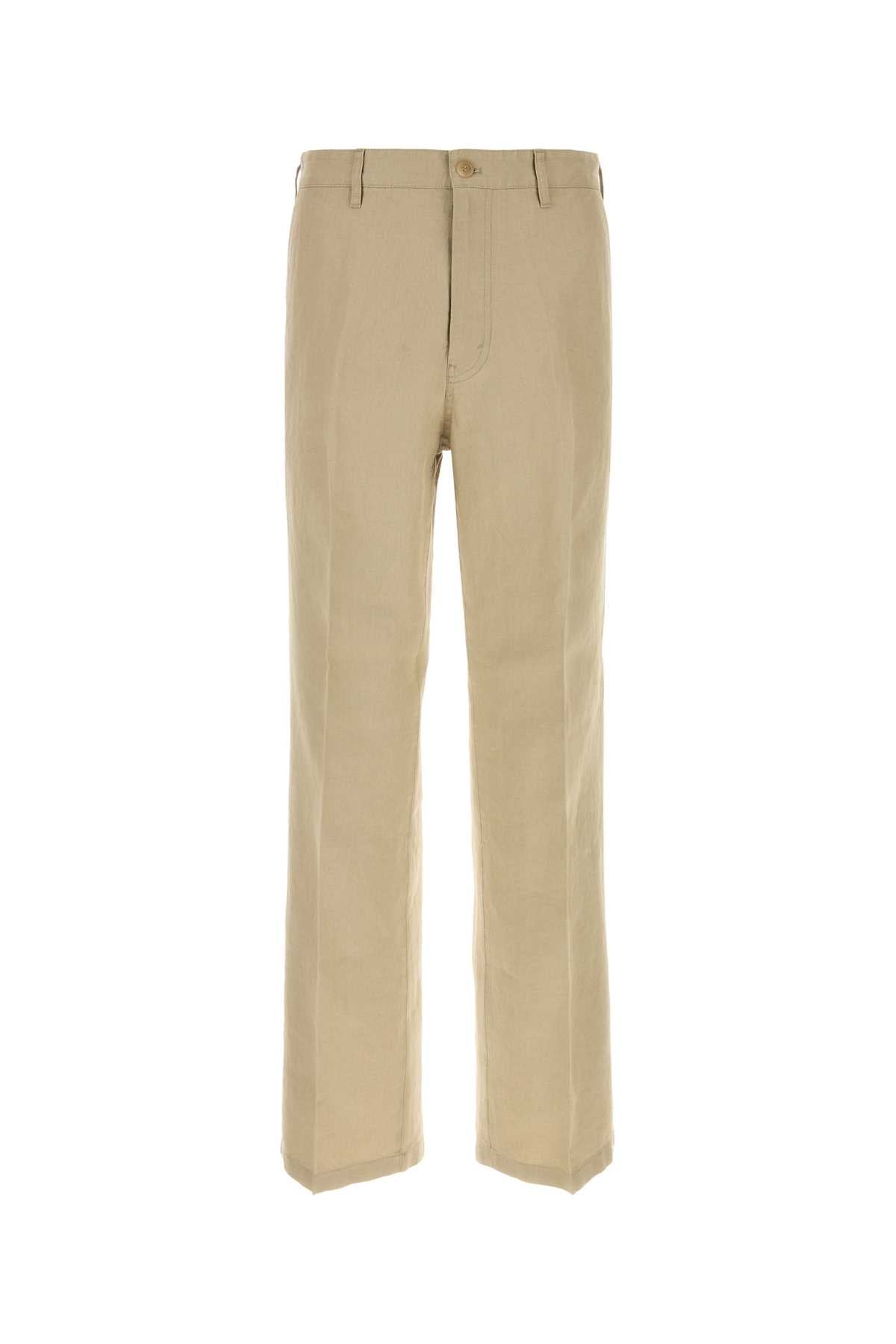 Linen Trousers — Beige