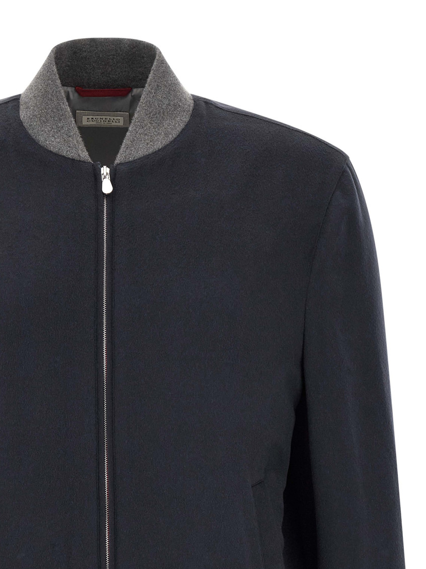 Dark Blue Bomber Jacket