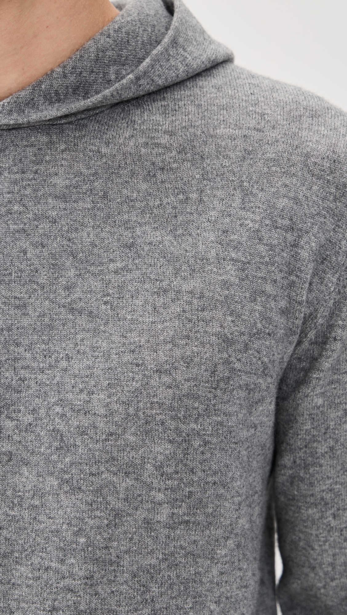 Greyson Koko Cashmere Blend Hoodie Sweater Smoke Heather