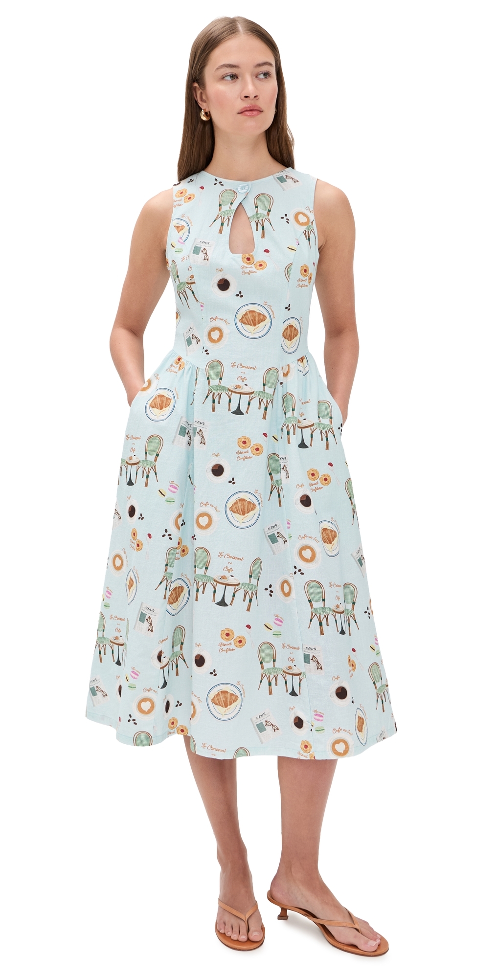 Graphic Midi Dress Bluebell