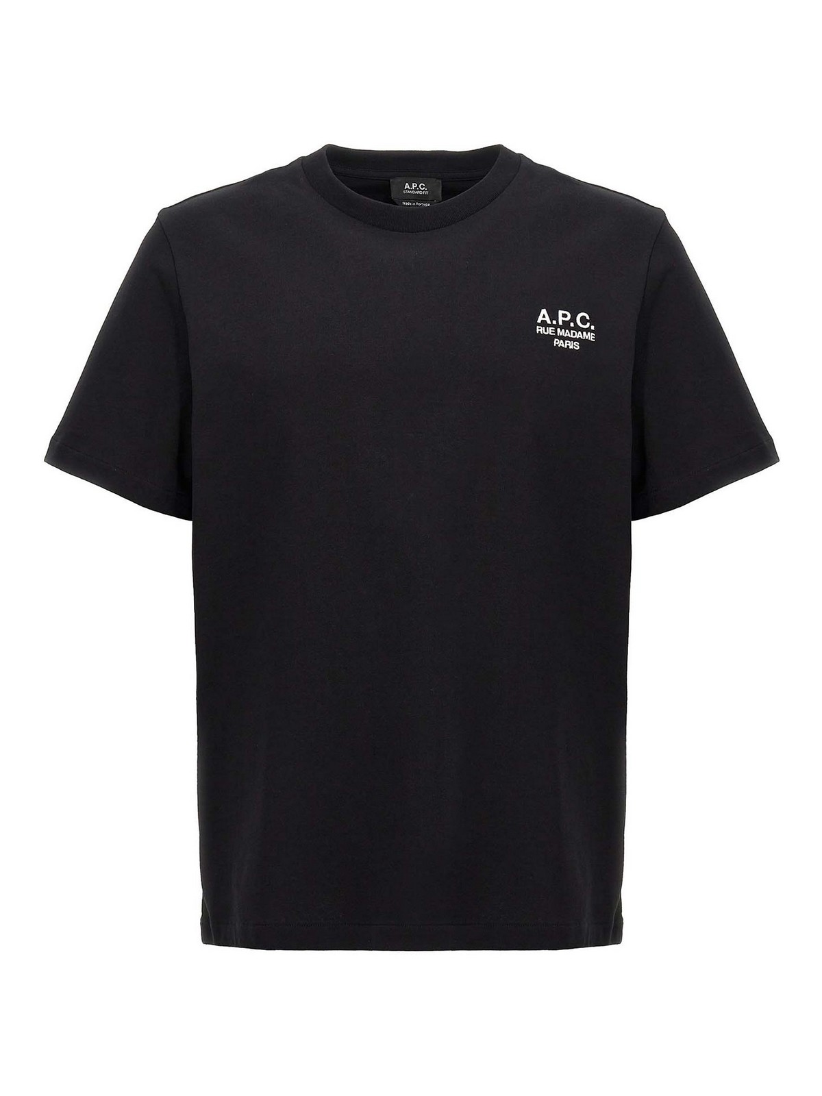 A. P.C.-Standard Rue Madame T Shirt Nero-Uomo