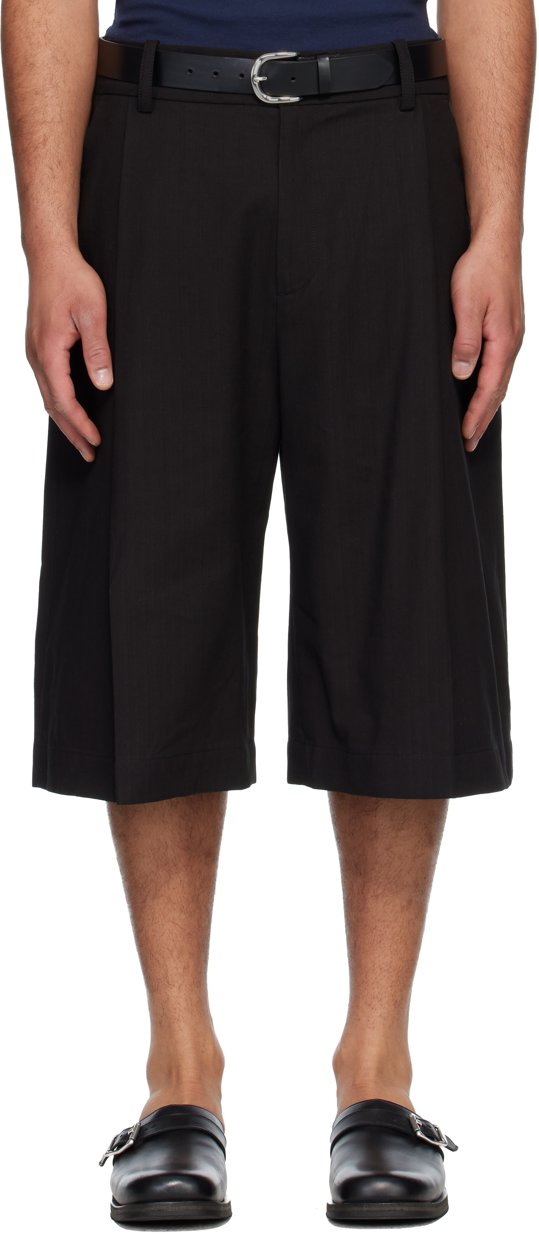 Black Fowld Shorts