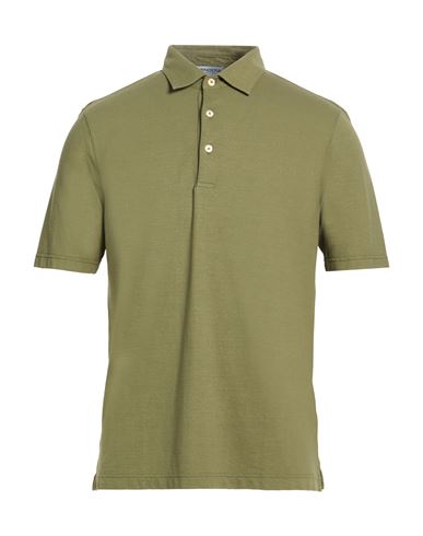 Man Polo shirt Military green Size 40 Cotton