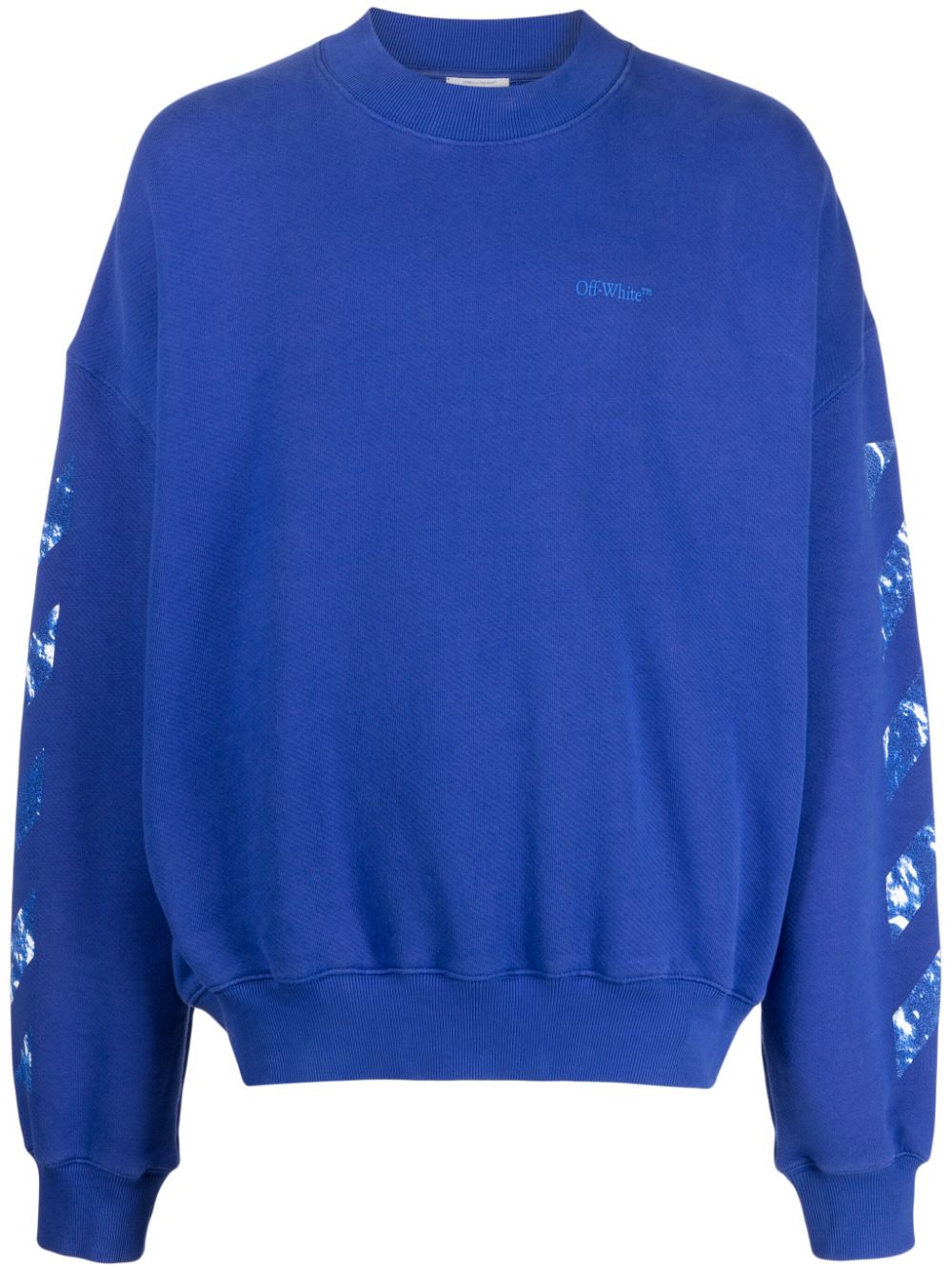 Moon Tab cotton hoodie - Blue