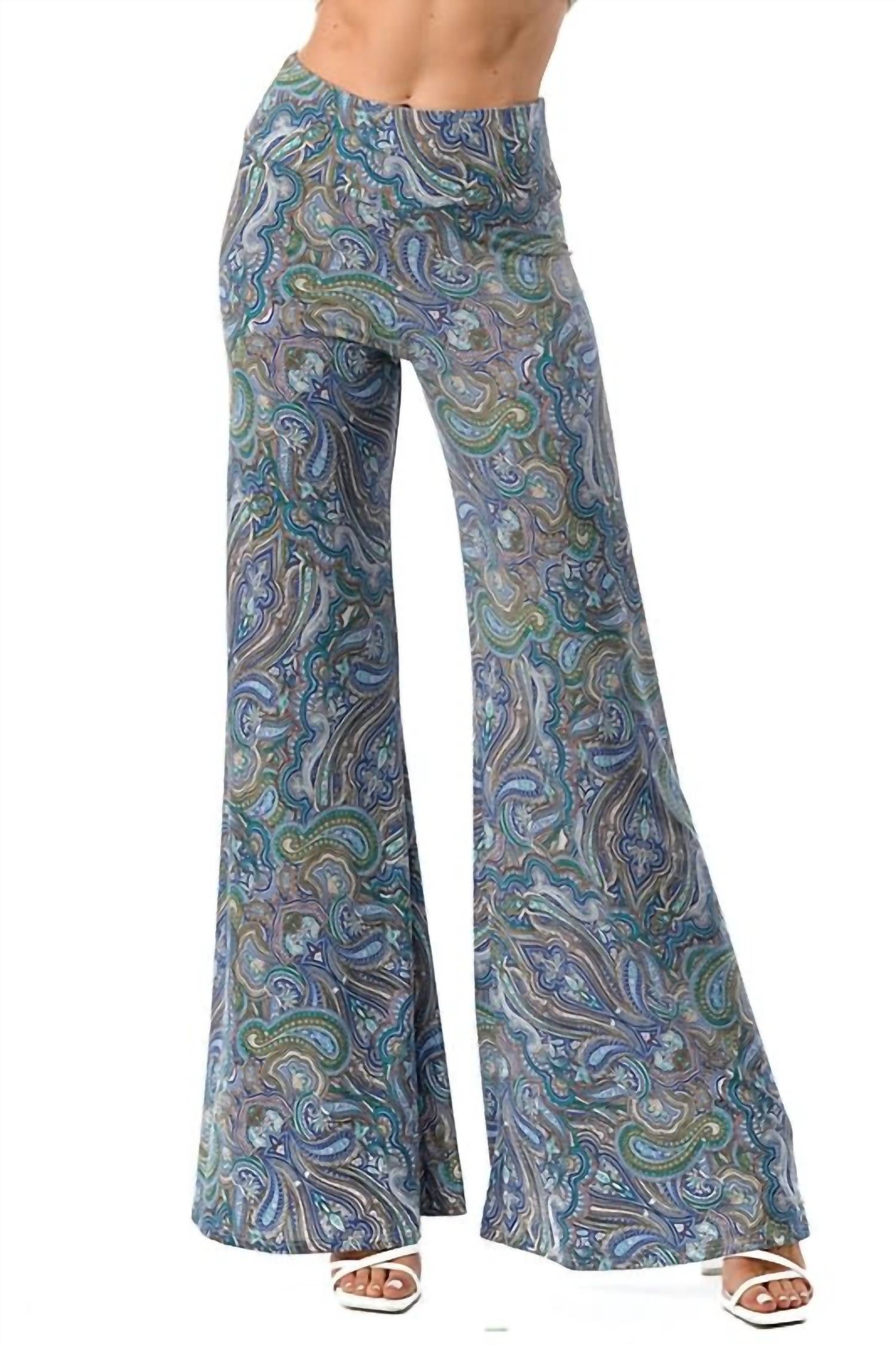 Payton Paisley Plazzo Pant In Multi