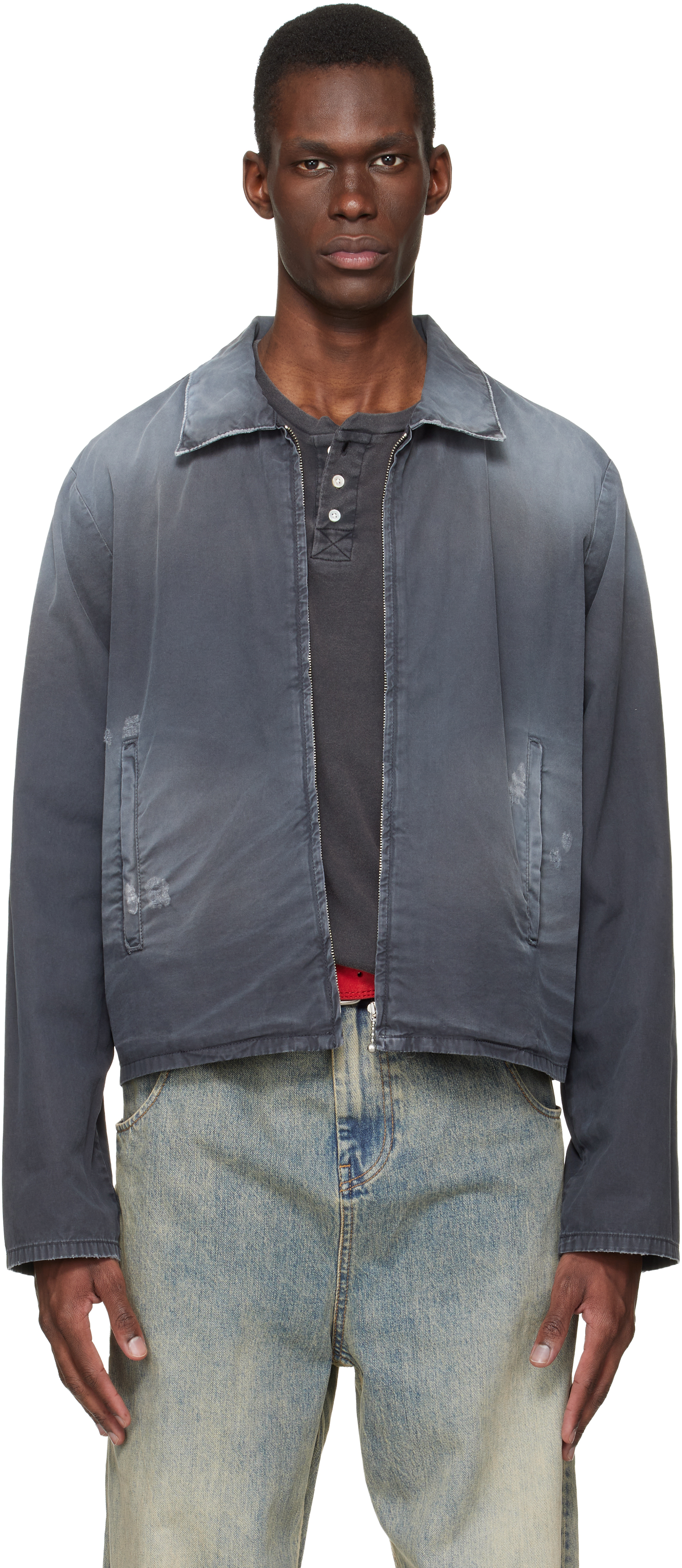 Black Cotton Logo Jacket