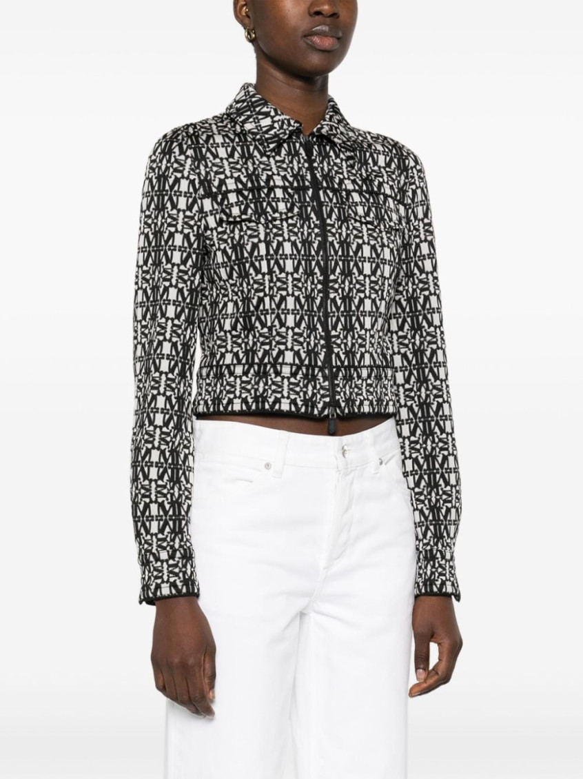 All-over Patterned Zip-up Jacket