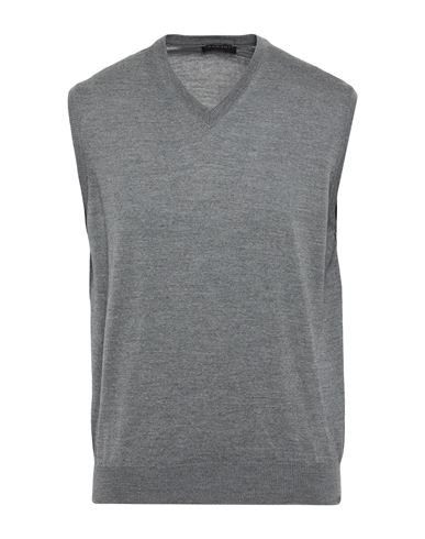Man Sweater Grey Size 50 Merino Wool