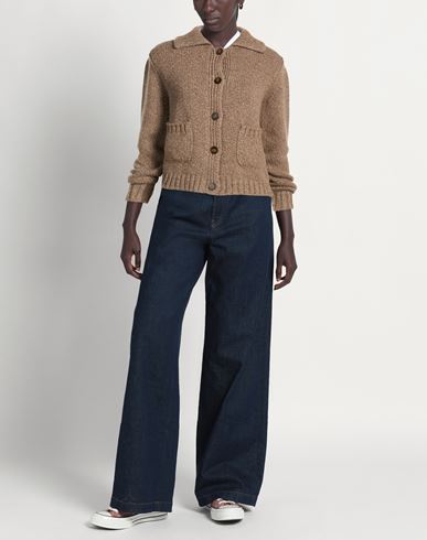 By Woman Cardigan Light brown Size 2 Alpaca wool, Virgin Wool