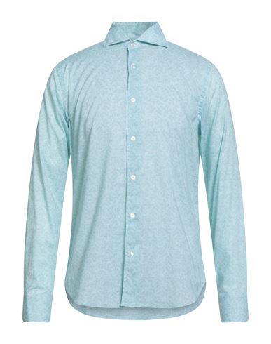 Man Shirt Light green Size 15 ¾ Cotton, Elastane