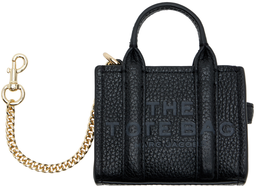 Marc Jacobs Gold & Black 'The Nano Tote Bag Charm' Keychain