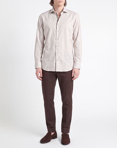Stenströms Man Shirt Khaki Size 15 ¾ Cotton