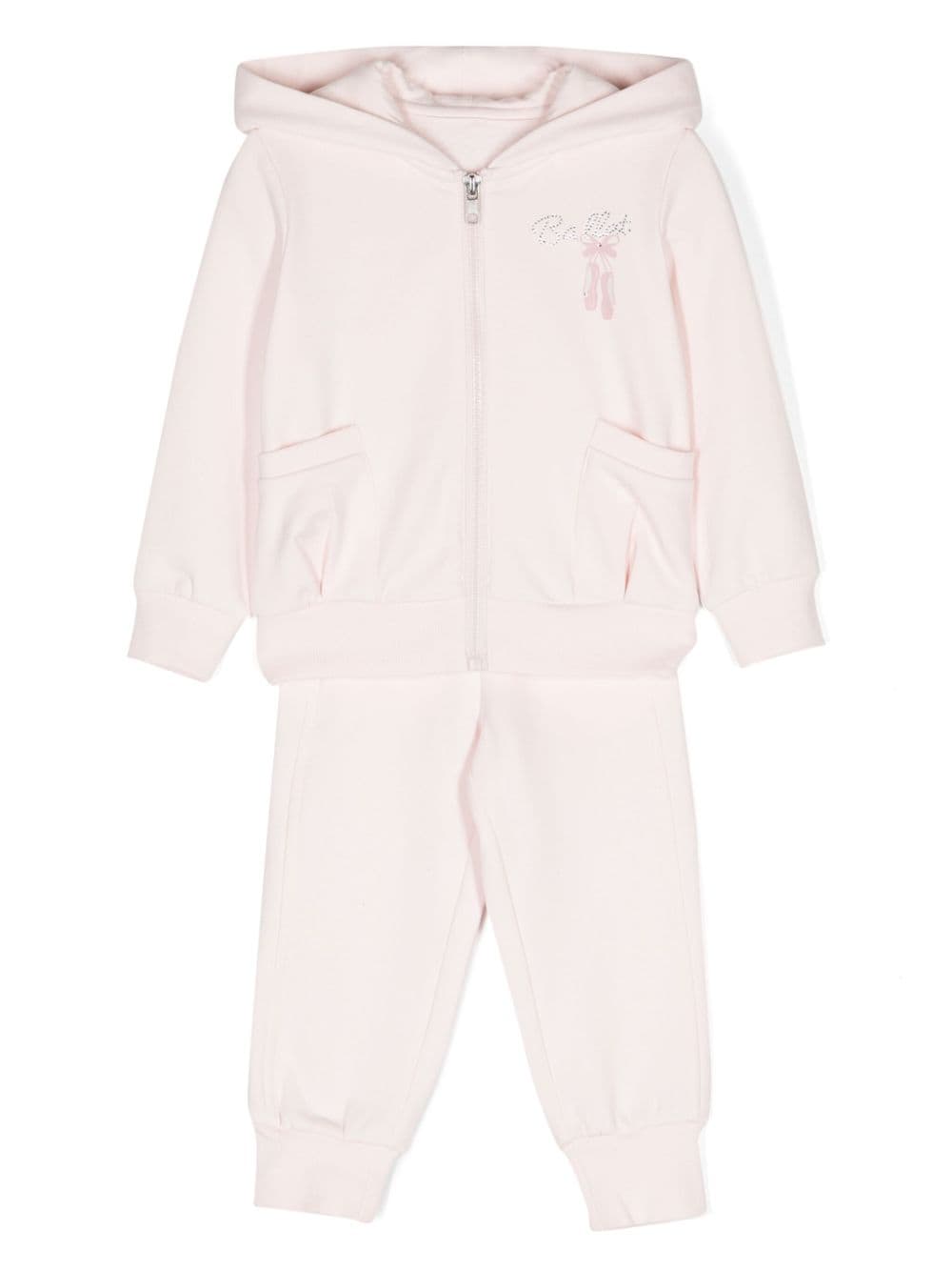 Graphic-print jersey tracksuit - Pink