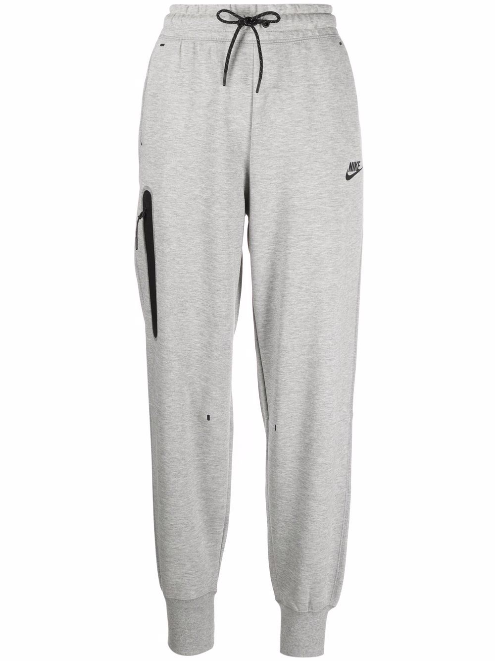 Zip-pocket drawstring joggers - Grey