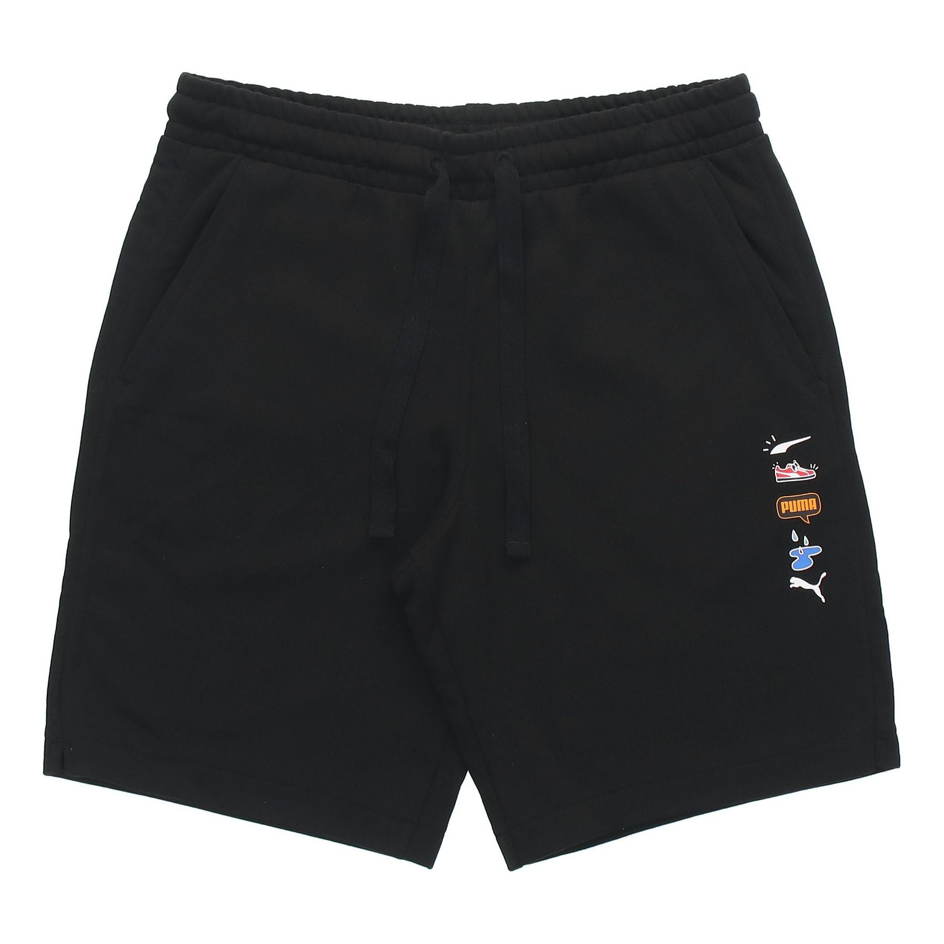 Awareness Athleisure Casual Sports Drawstring Breathable Shorts Black