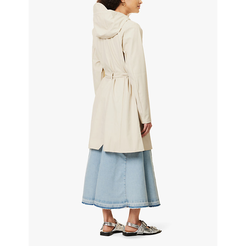 Womens Dune Patch-pocket Drawstring-hood Shell Jacket 