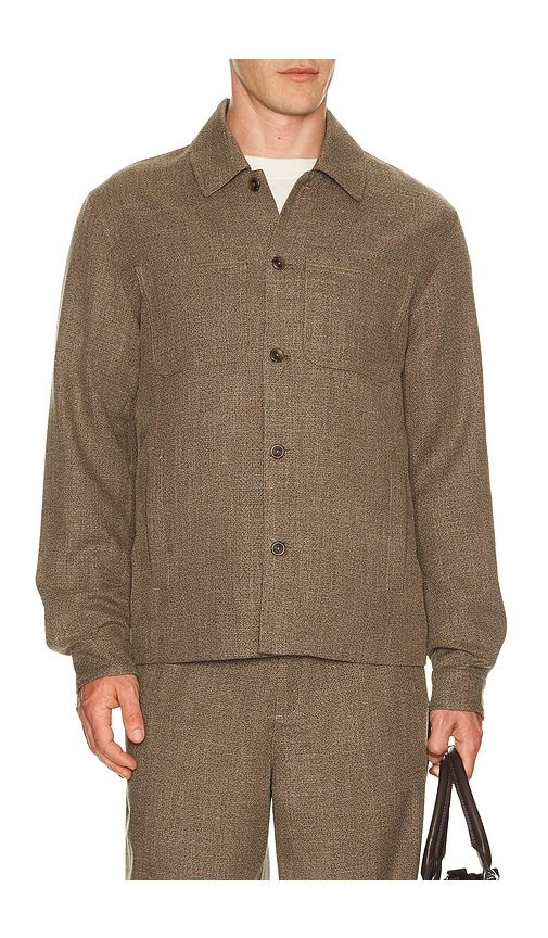 Les Deux Marseille Melange Jacket in Taupe. - L also in M, S, XL/1X