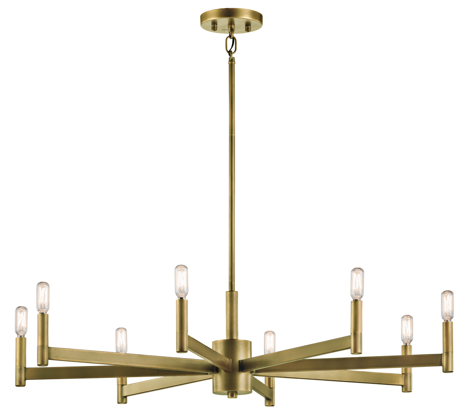 Erzo 8-Light Large Chandelier in Natural Bra