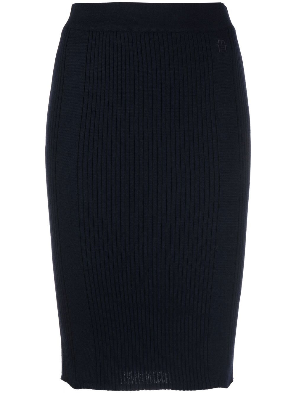 Knit pencil skirt - Blue