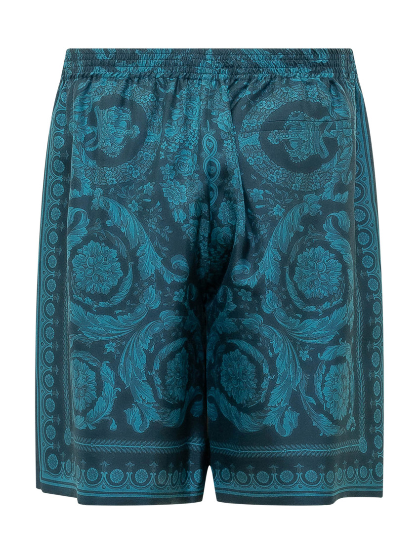 Printed Silk Bermuda Shorts