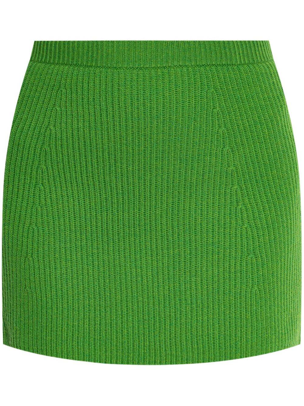 Ribbed-knit mini skirt - Green