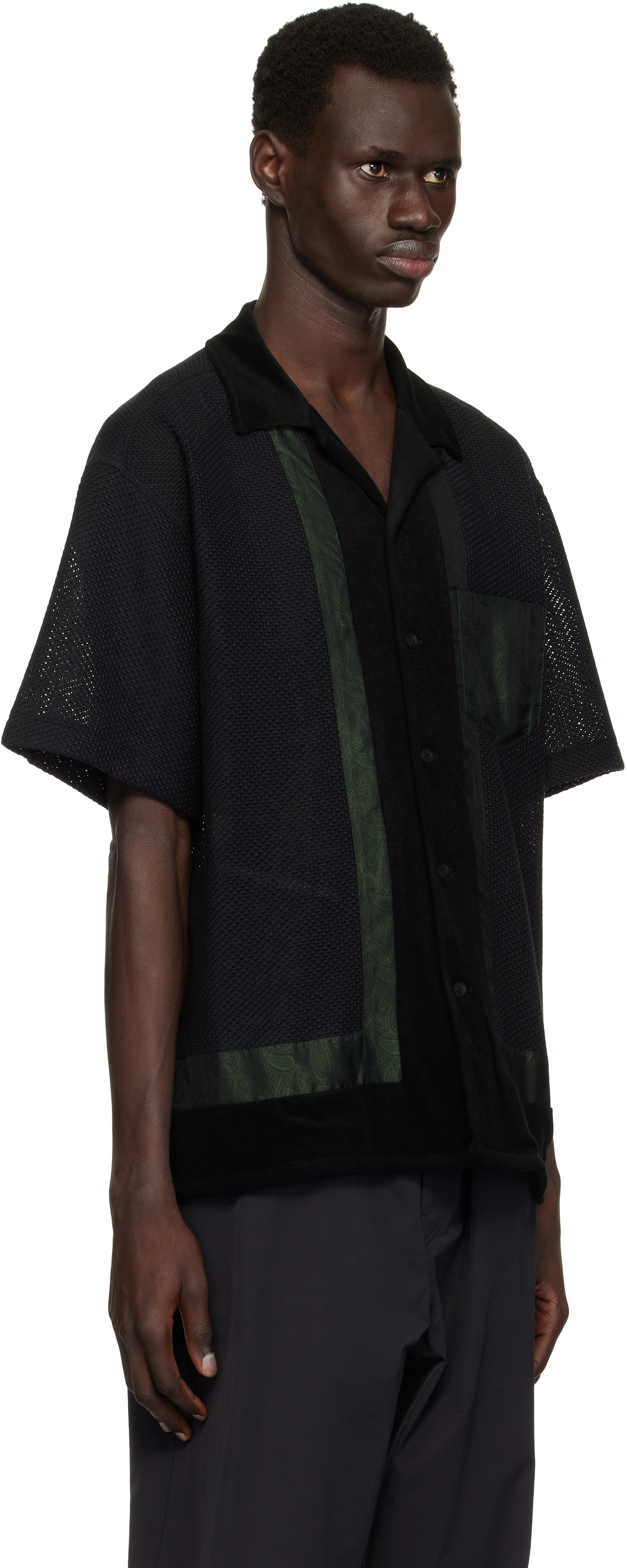 Toga Virilis Black Raschel Mesh Shirt