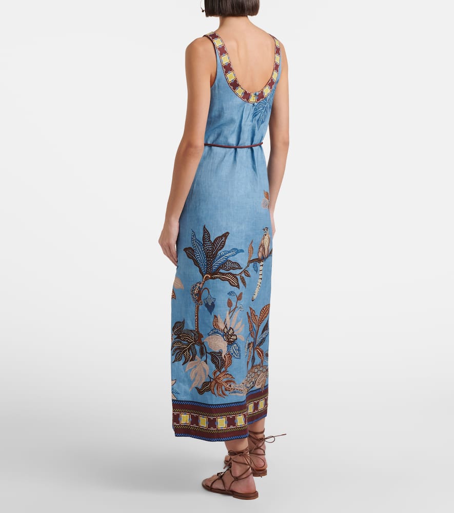 Alémais Georgie printed linen midi dress