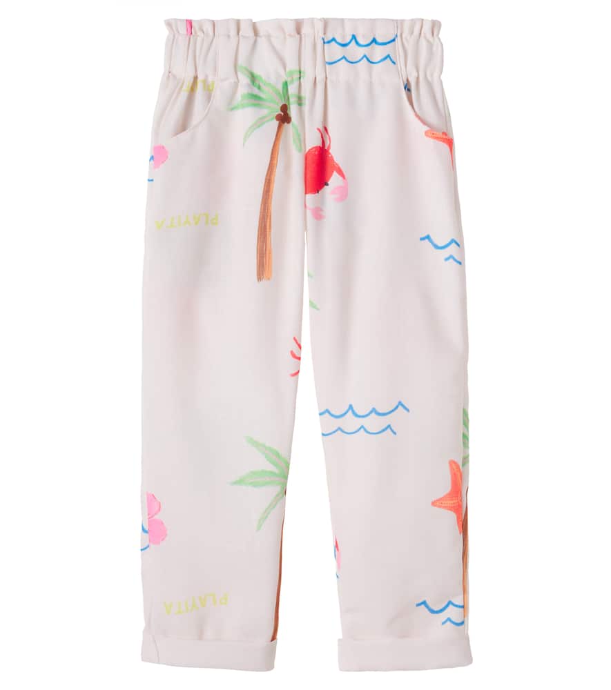 Printed cotton pants