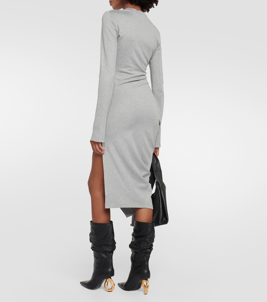 Cutout jersey midi dress
