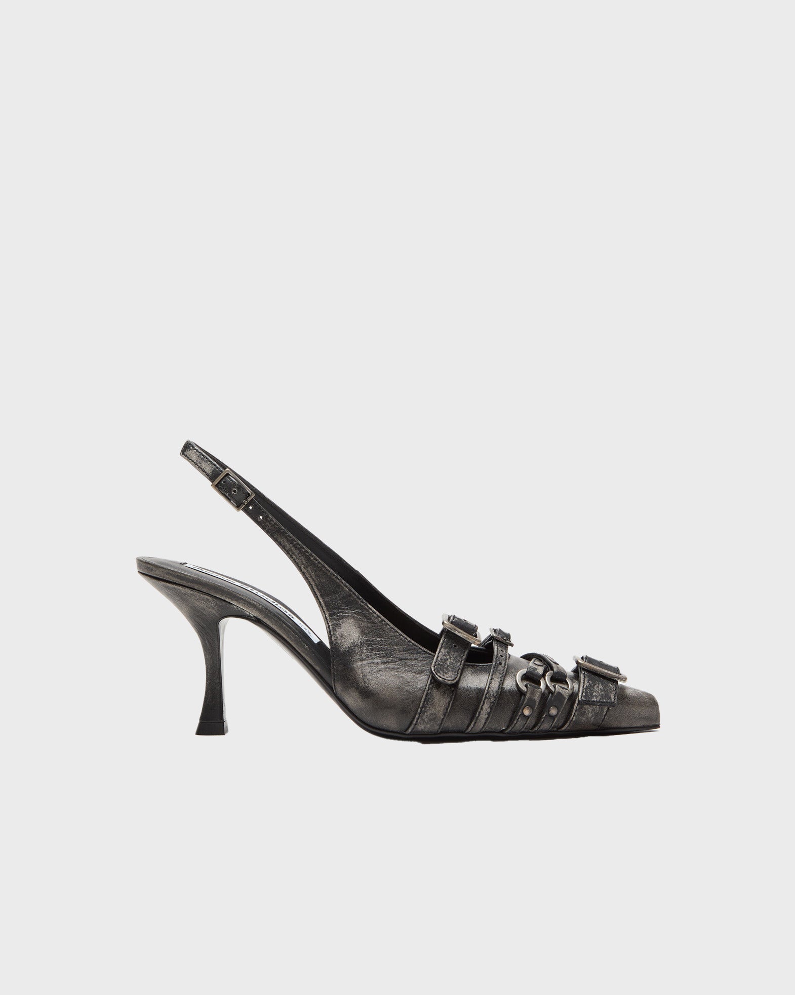 Acne Studios Heels Slingback Leather Black/White EUR