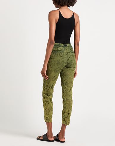 Woman Pants Military green Size 00 Cotton