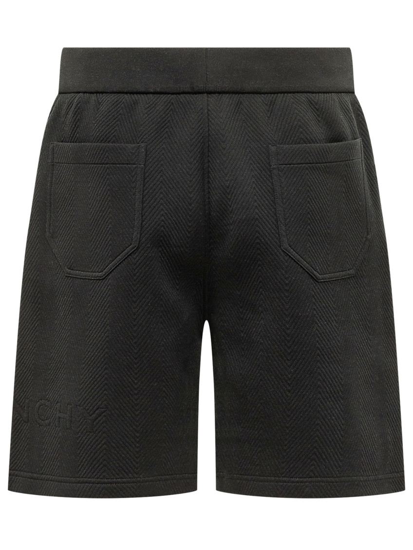 Black Textured Shorts