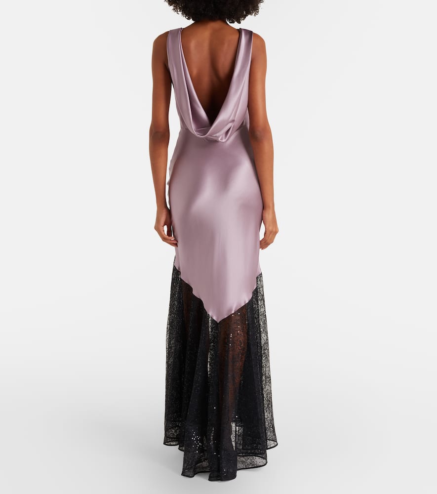 Silk-blend gown