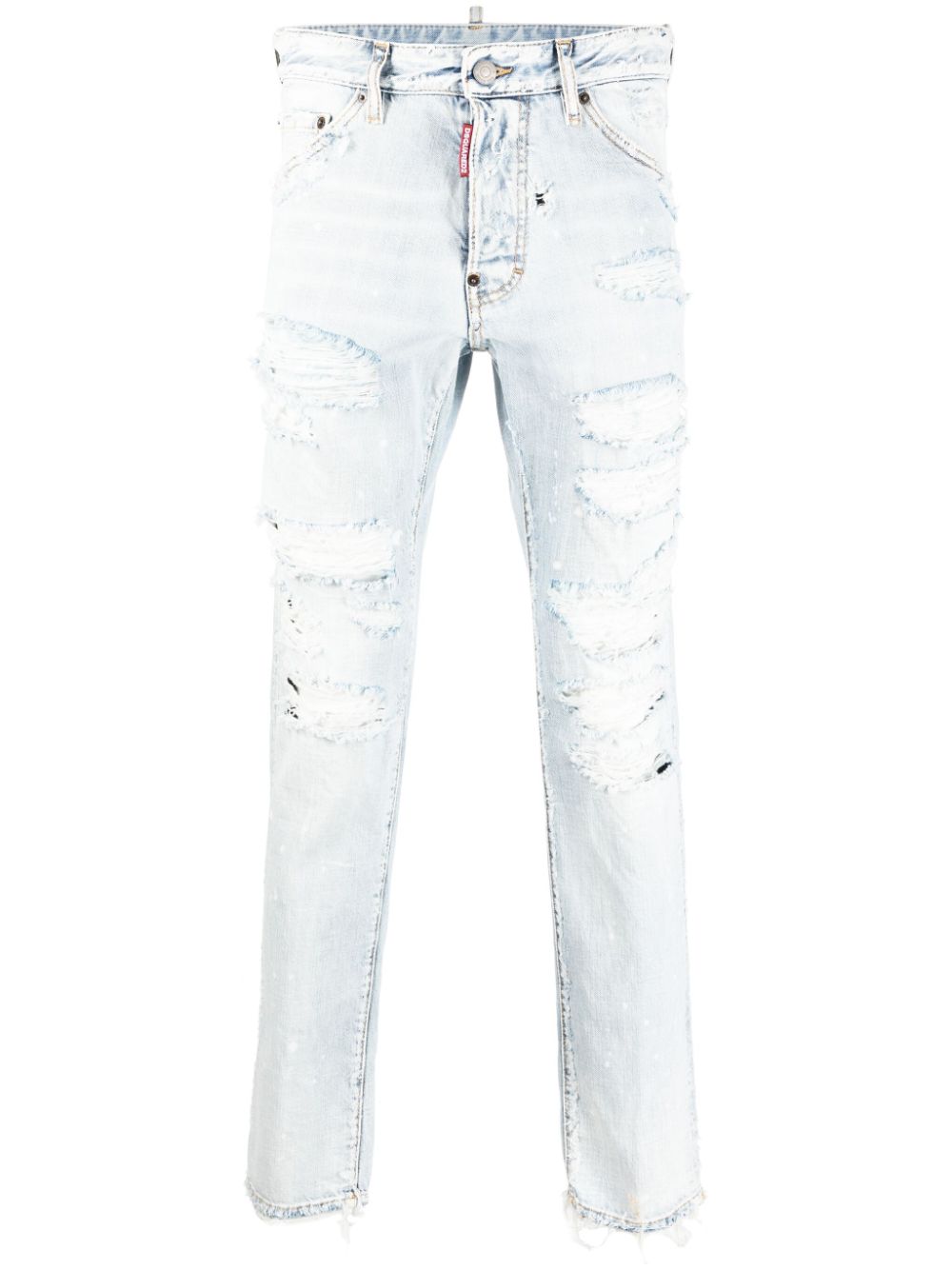 Destroyed-effect jeans - Blue