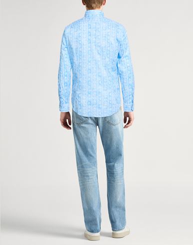 Man Shirt Light blue Size 16 ½ Cotton, Elastane