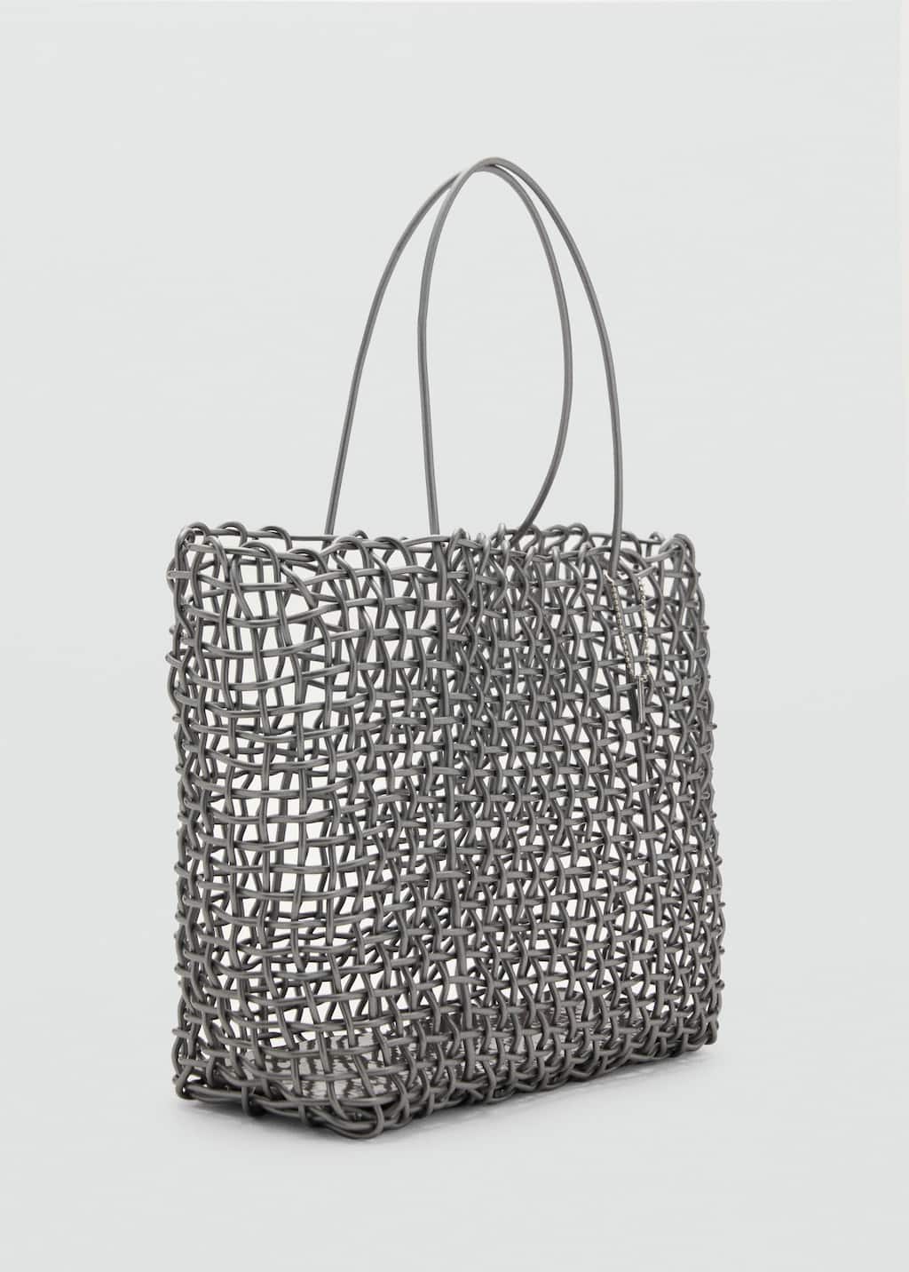 Braided shoulder bag dark silver - Woman - One size - 