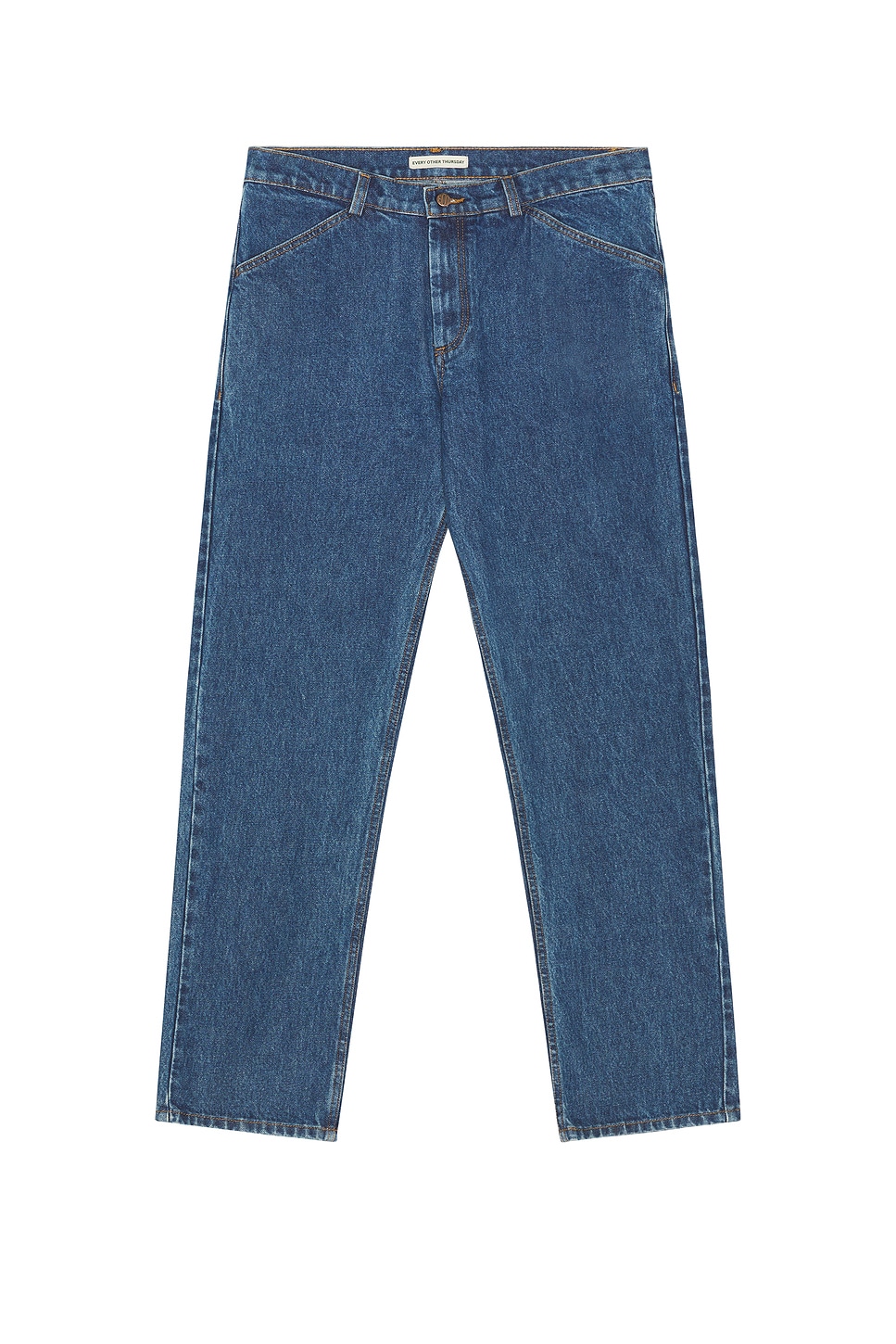 Every Other Thursday 4 Pocket Denim Pants in Mid Wash - Blue.  36 also in 28, 30