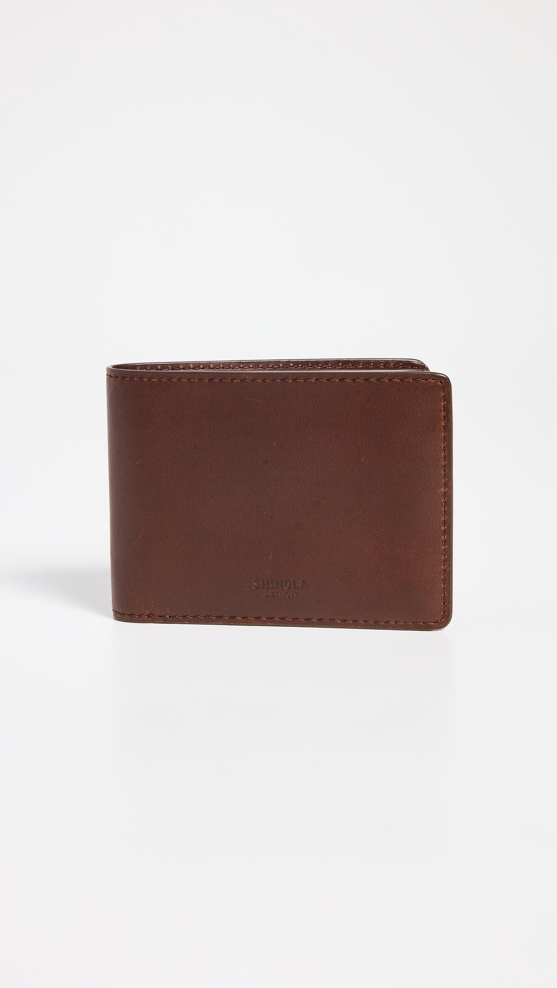 Leather Bifold Wallet Medbrown One Size