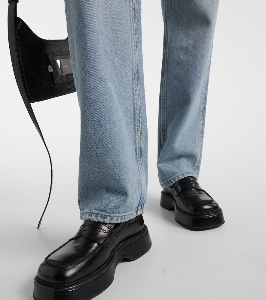 Easy mid-rise straight jeans