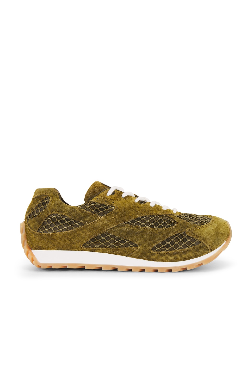 Bottega Veneta Orbit Sneaker in Olive Oil - Green. 42 also