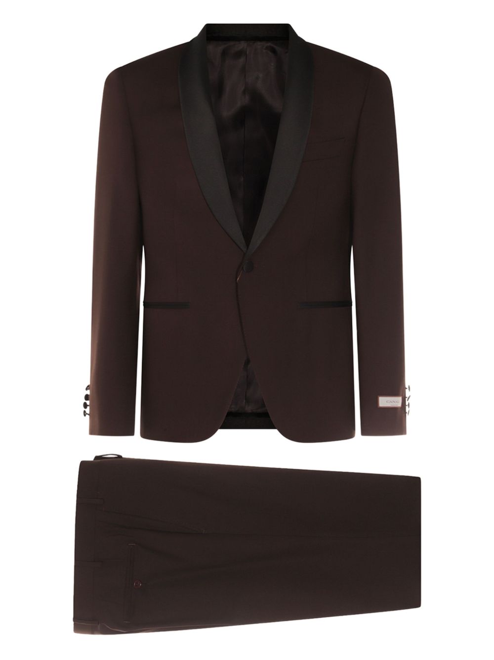 Canali wool single-breasted suit - Brown
