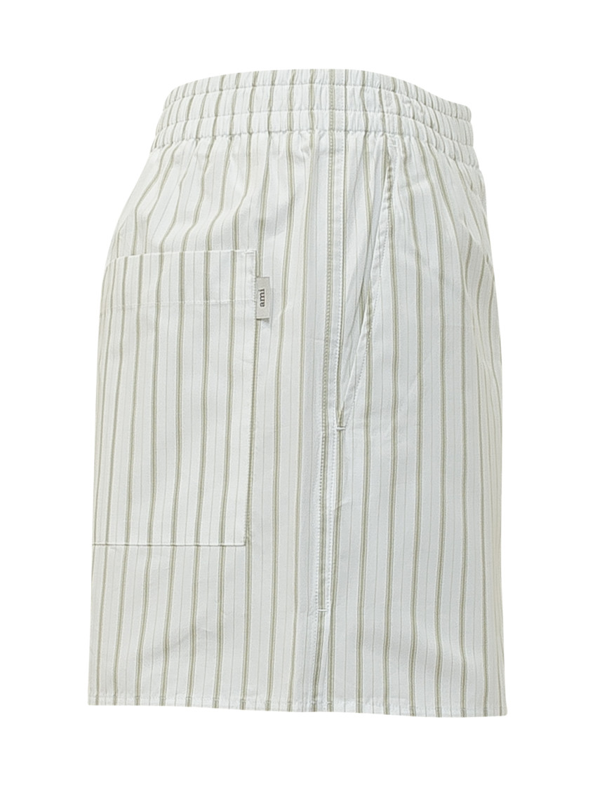 Ami Paris - elastic shorts striped pattern side and back pocket